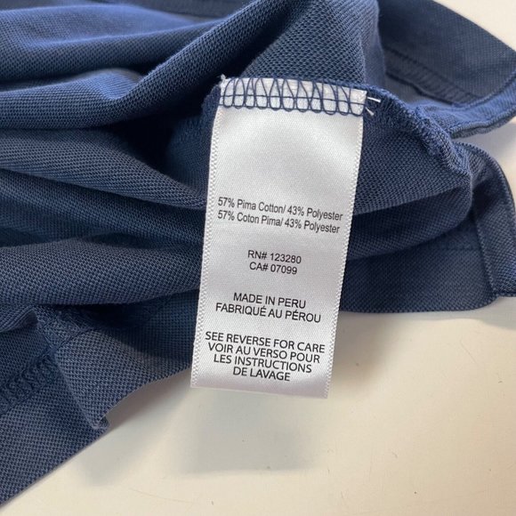 Travis Matthew Pima Cotton Poly Solid Navy Golf Polo Shirt 4 Button Mens Size XL - Picture 8 of 8